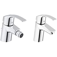 Grohe Eurosmart - grifo bide vaciador Ref. 32929002 + Grohe Eurosmart - Grifo de lavabo Cuerpo liso S Ref. 32467002